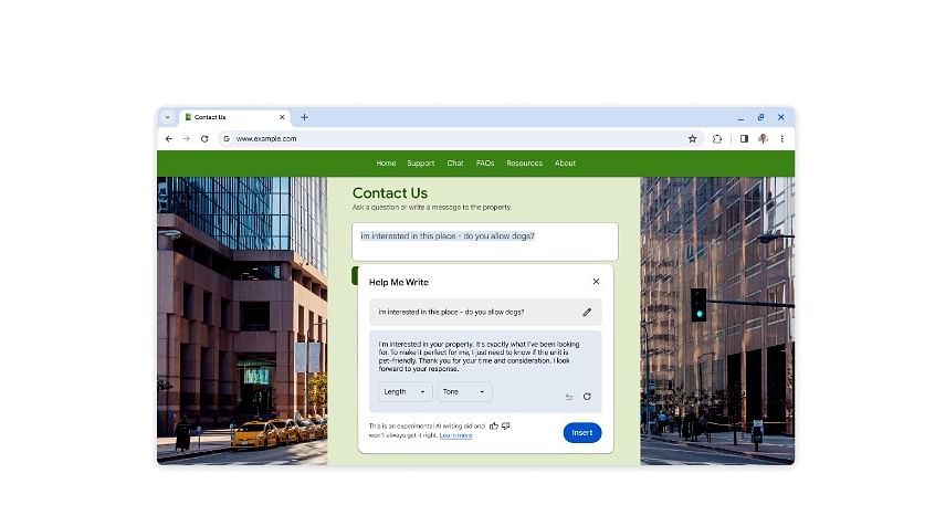 Gen AI-based 'Help me write' feature will help users to write a well constructed message on social media platform or review of a place.