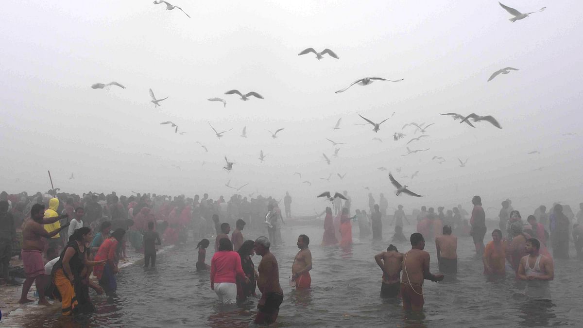 More than 12 lakh devotees take holy dip at Sangam on Makar Sankranti; Magh Mela begins
