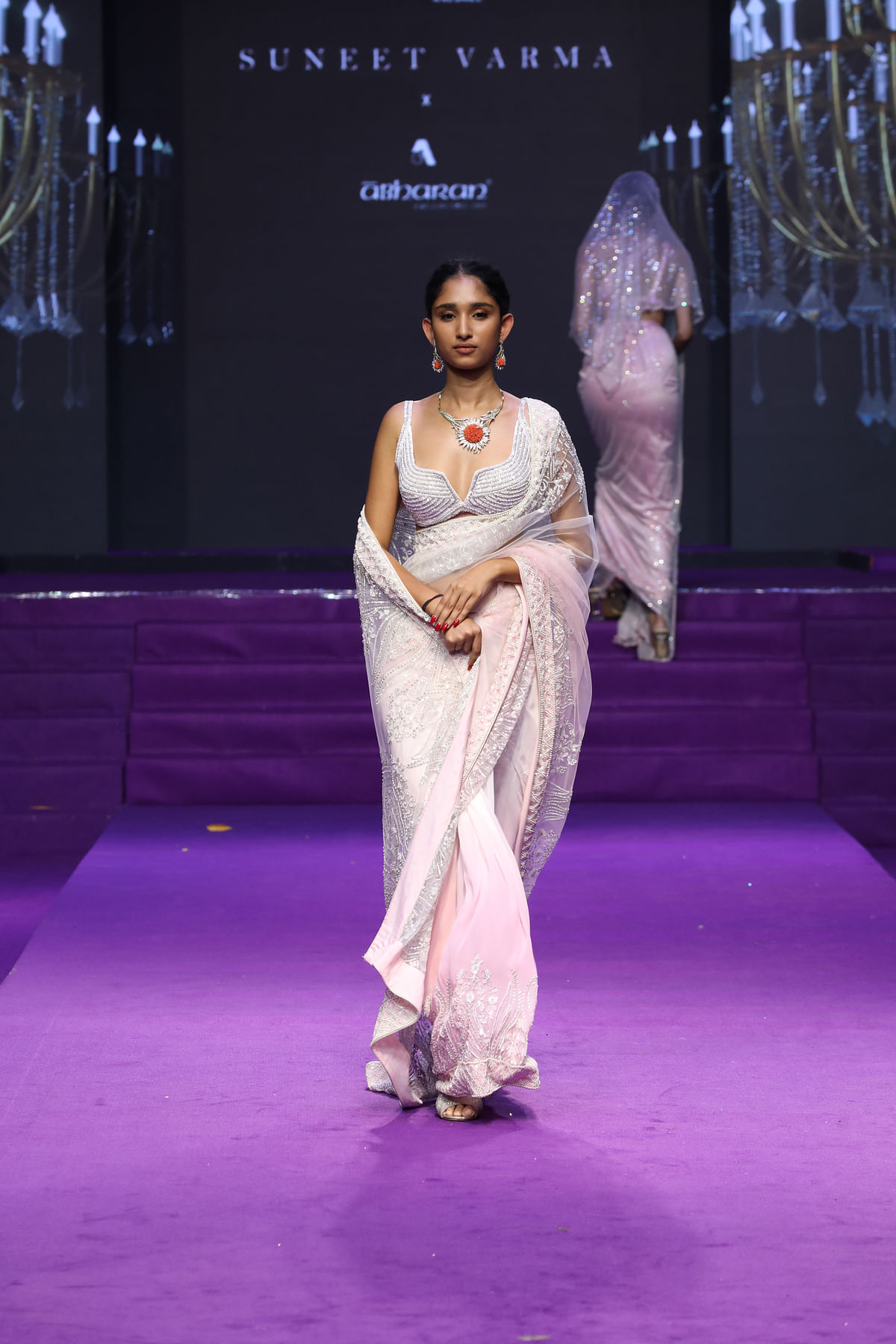 Imaginative cholis can lift the look of a designer saree. Designer: Suneet Varma, Model: Carrisaa Bopanna.