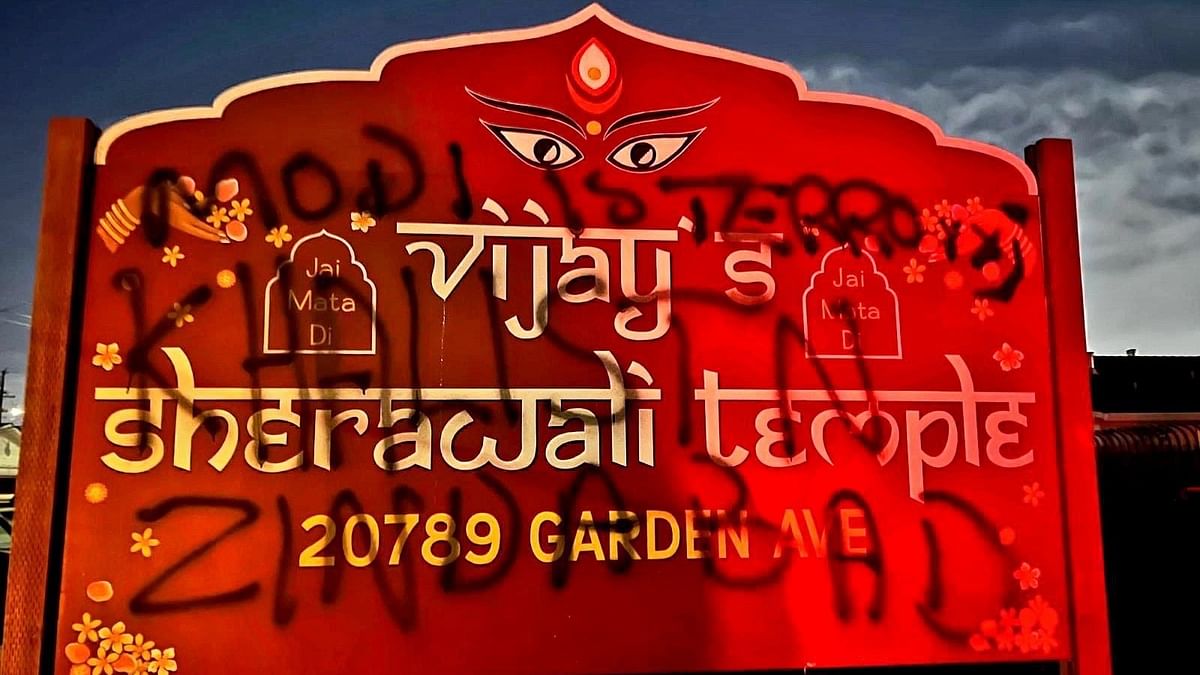 Another Hindu temple vandalised with pro-Khalistan graffiti in California
