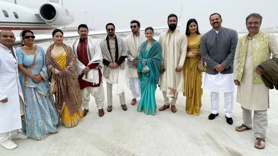 Celebs leave for Ayodhya for Ram mandir consecration ceremony