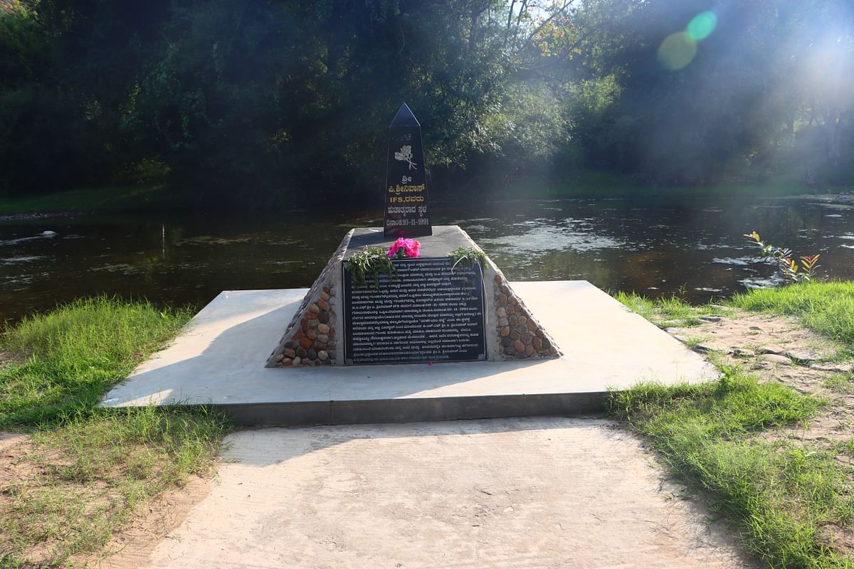 Memorials at different spots in Gopinatham dedicated to IFS officer Srinivas.