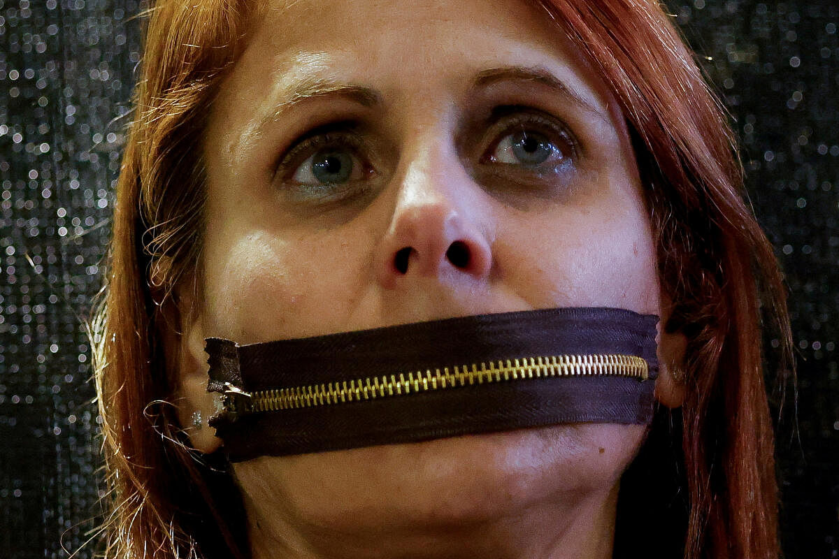 A demonstrator attends a rally calling for the release of hostages kidnapped in the deadly October 7 attack on Israel.