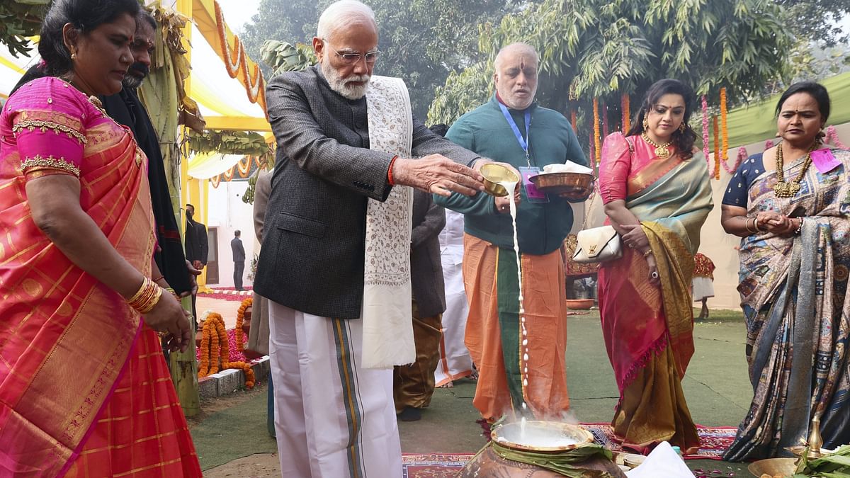 PM Modi takes part in Pongal celebrations in New Delhi