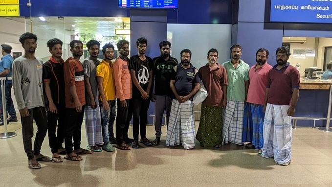 13 Tamil Nadu fishermen, released from Sri Lankan jail, reach Chennai
