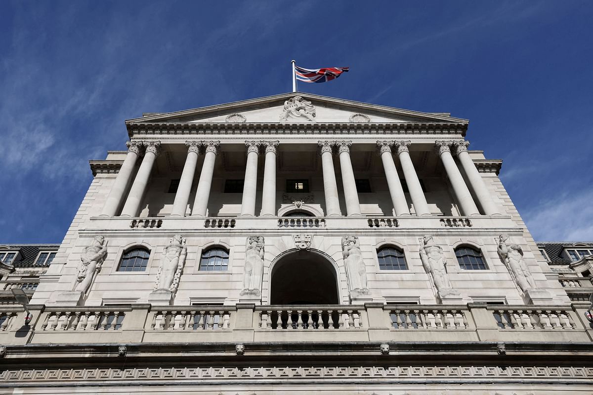 FILE PHOTO: A general view of the Bank of England in the City of London Britain September 25 2023. REUTERS/Hollie Adams/File Photo