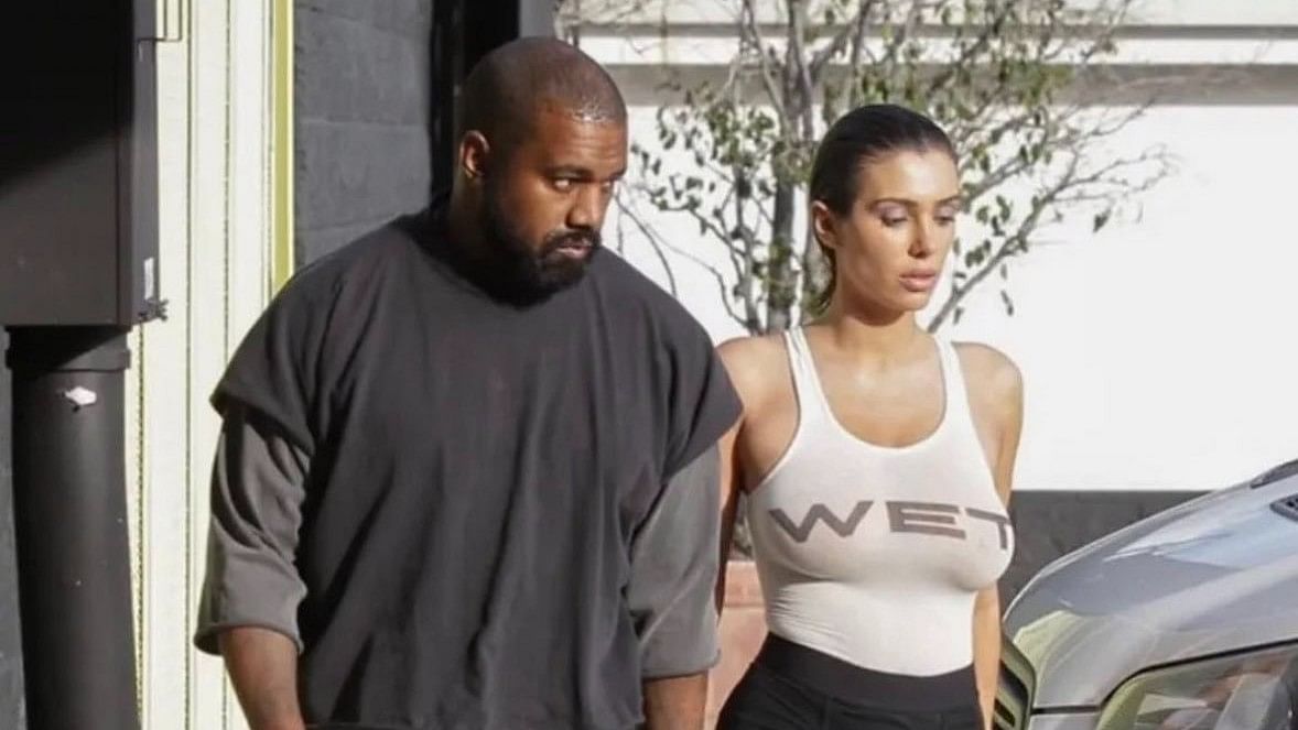 Kanye West snatches reporter's phone when asked if he is 'controlling' his new wife Bianca Censori