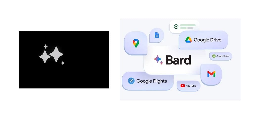 Collage of Galaxy AI and Google Bard AI images.