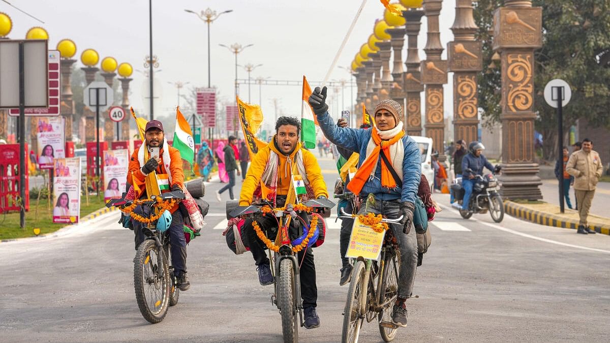 Cycle of faith: Marathon pedallers reach Ayodhya, one from Ahmedabad