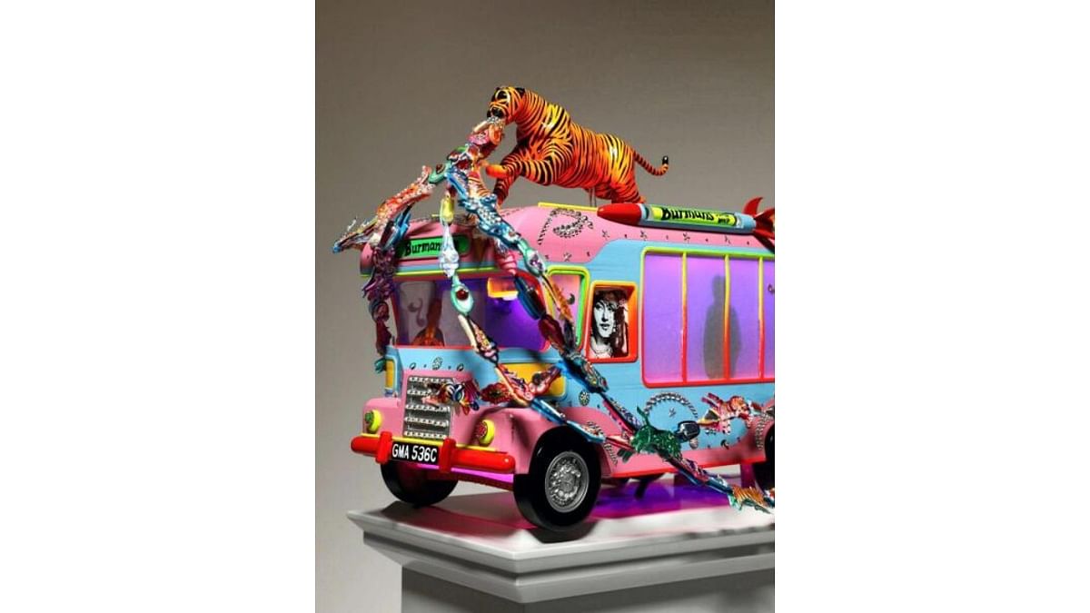 British Indian artist’s vibrant ice cream van in race for Trafalgar Square plinth