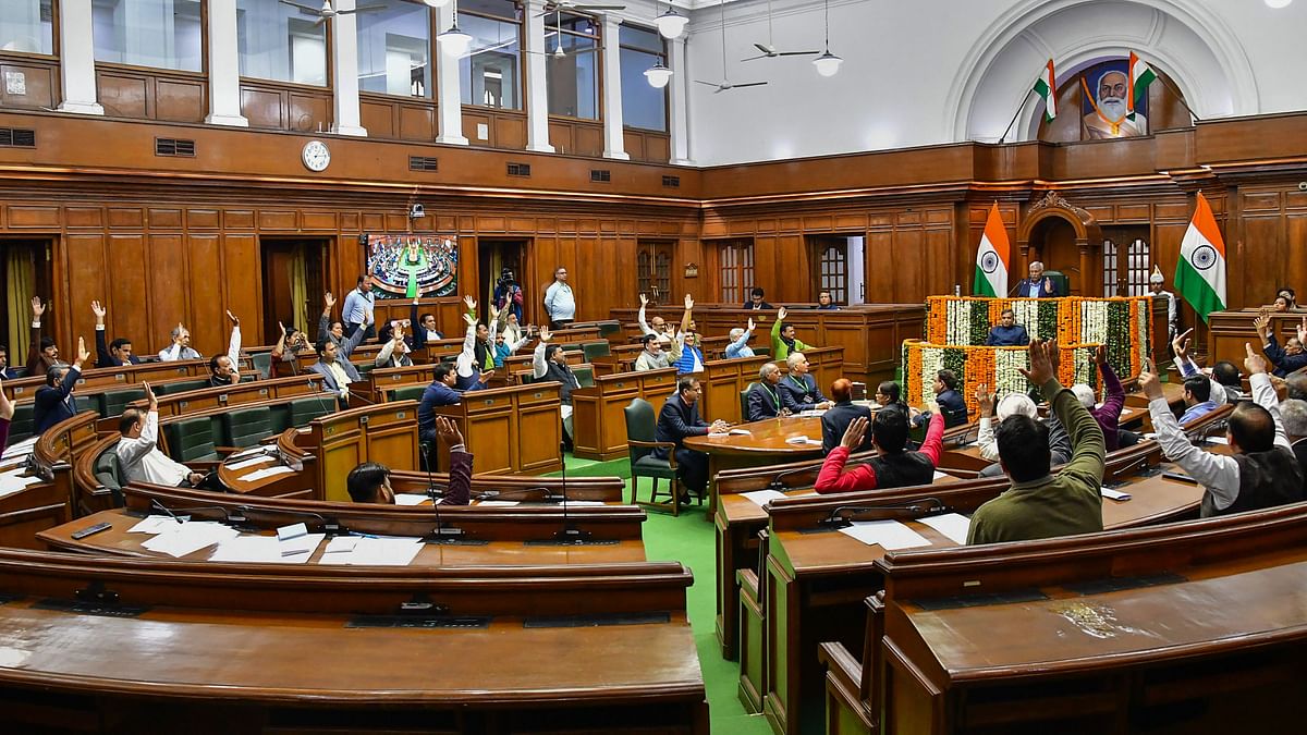 Delhi Assembly adjourned for day over AAP MLAs' protest against stalling of water bill scheme