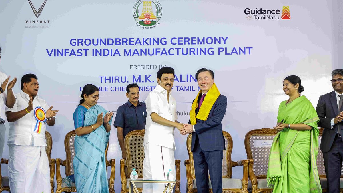 VinFast breaks ground for its first Indian EV factory in Tamil Nadu's Thoothukudi
