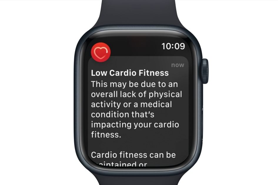 Cardio Fitness tracker on Apple Watch.