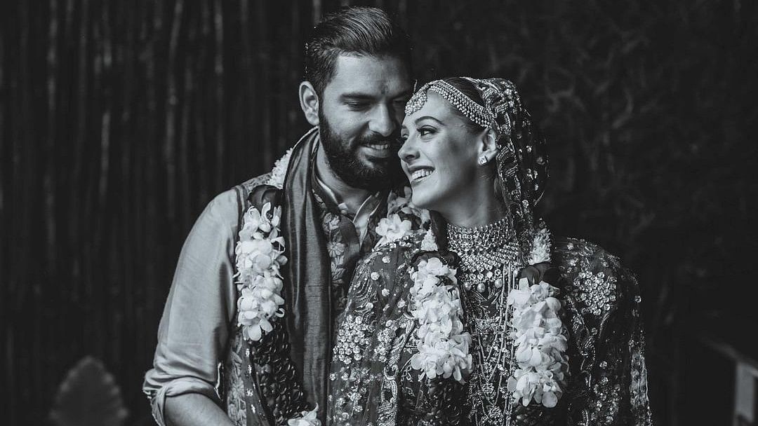Cricketer Yuvraj Singh and actress Hazel Keech opted for a dreamy wedding in Goa in November 2016. The couple tied the knot in a grand ceremony at a lavish resort, graced by family and friends.