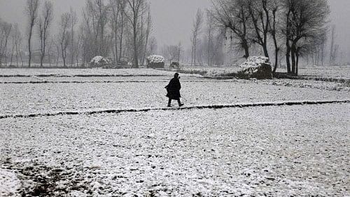 Srinagar gets second snowfall of winter