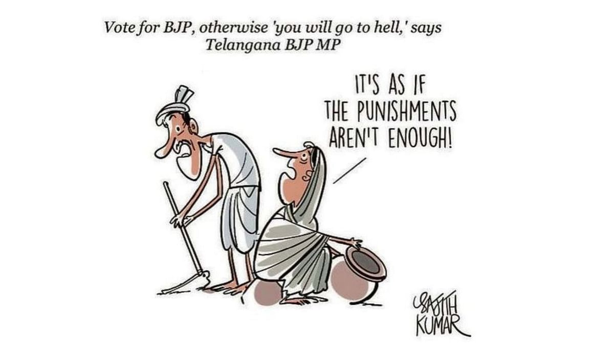 DH Toon | Vote BJP or go to hell?