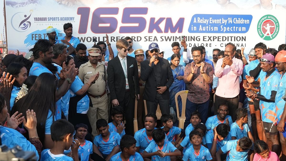 Autistic children create record, swim 165 km in coastal Tamil Nadu