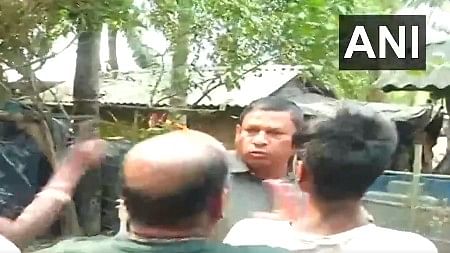 Watch: TMC leader Ajit Maity beaten up by villagers in Sandeshkhali