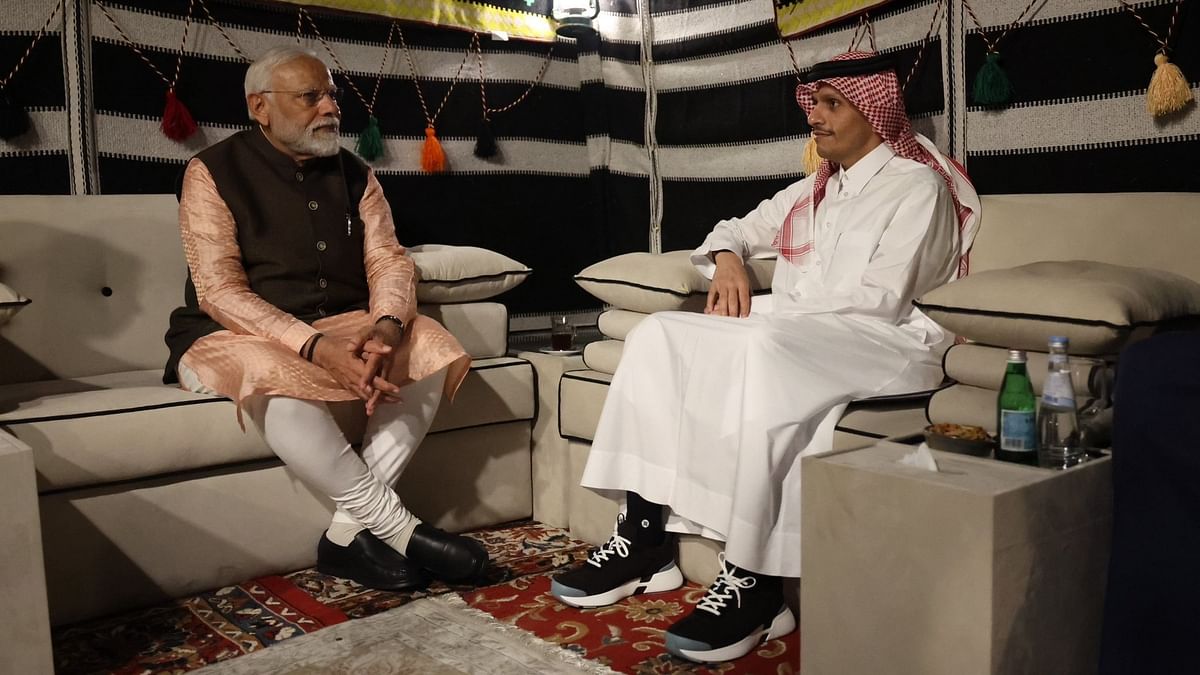 Modi holds talks with Qatar counterpart in Doha, after Navy veterans' release