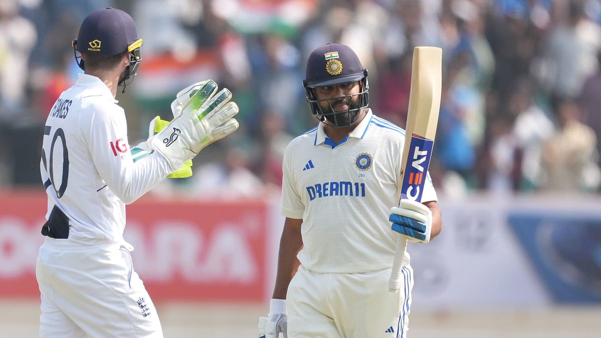 Rohit Sharma unbeaten fifty carries India to 93/3 at lunch against England