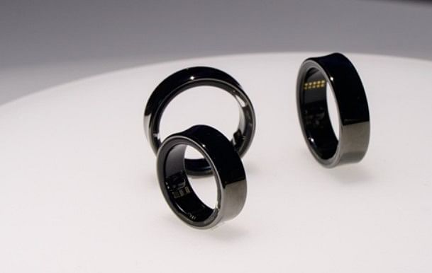 The new Galaxy Ring displayed at MWC 2024.