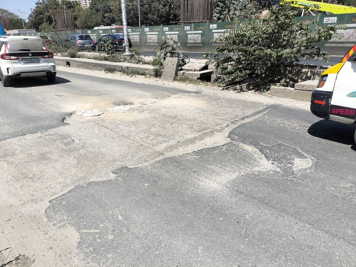 Uneven patchwork in Babusapalya near Ganesha Temple. 