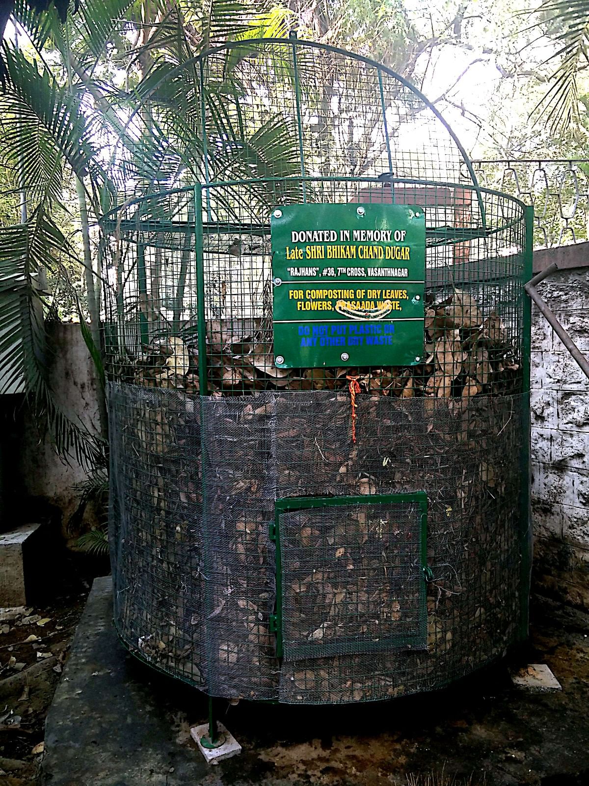 The composter at the Sampangi Ramaswamy Temple on Cunningham Road.    