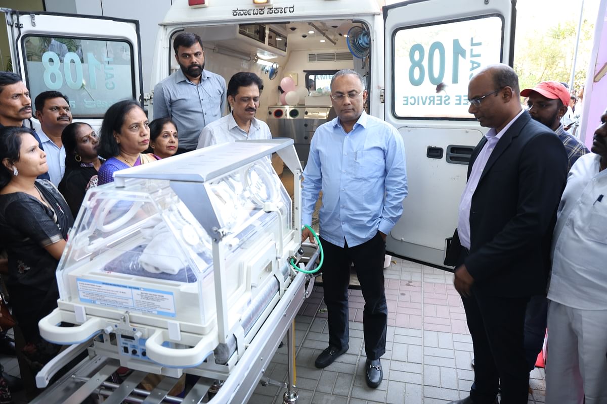 Ambulance equipped for new-borns needing special care.
