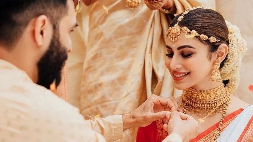 Actress Mouni Roy and her beau Suraj Nambiar exchanged vows in a private ceremony in Goa in January 2022.