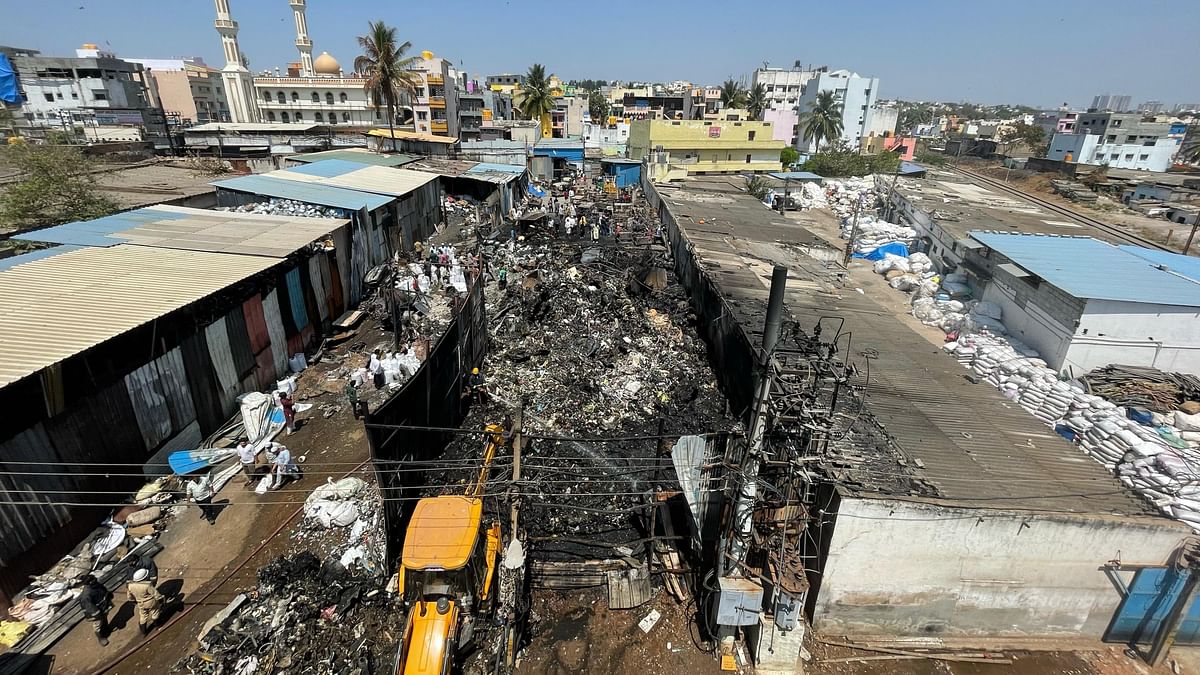 Fire breaks out at plastic scrapyard in Bengaluru; no casualties, 27 vehicles gutted