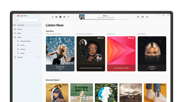 Apple Music app for Windows.