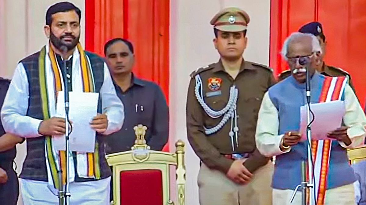 Nayab Singh Saini takes oath as Haryana Chief Minister; See Pics