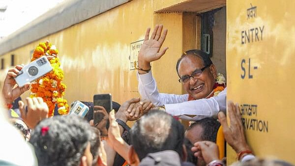 Lok Sabha polls 2024: Chouhan hits campaign trail with train travel from Bhopal to Ganjbasoda in MP