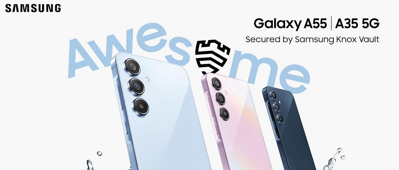 Séries Samsung Galaxy A35 et A55.