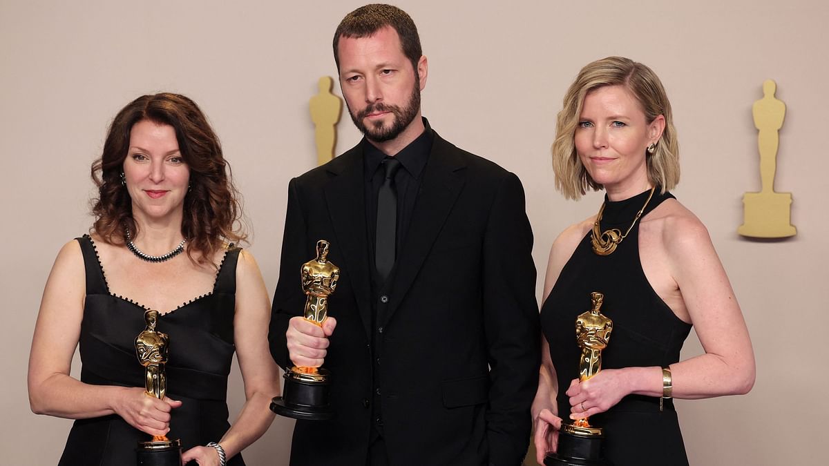 Mstyslav Chernov, Michelle Mizner and Raney Aronson - Rath were felicitated with the Oscar in the 'Best Documentary Feature Film' category for their Ukrainian film 20 Days in Mariupol.