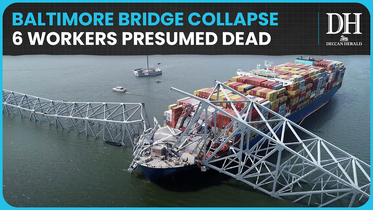 Baltimore bridge collapse: Six workers presumed dead after several hours of rescue ops