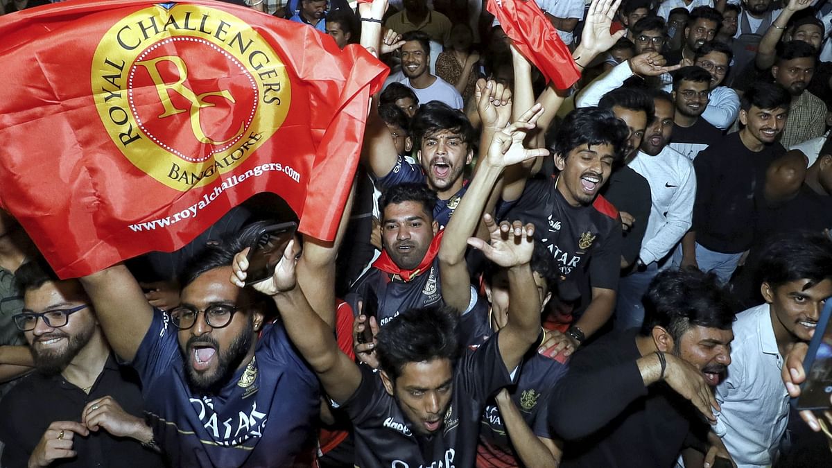 Hundreds of jubilant RCB supporters were taking to Bengaluru streets to celebrate RCB's of maiden victory.