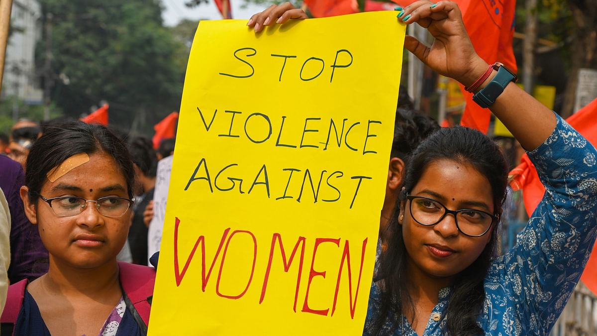 ABVP protests against Mamata government over crime against women in Sandeshkhali