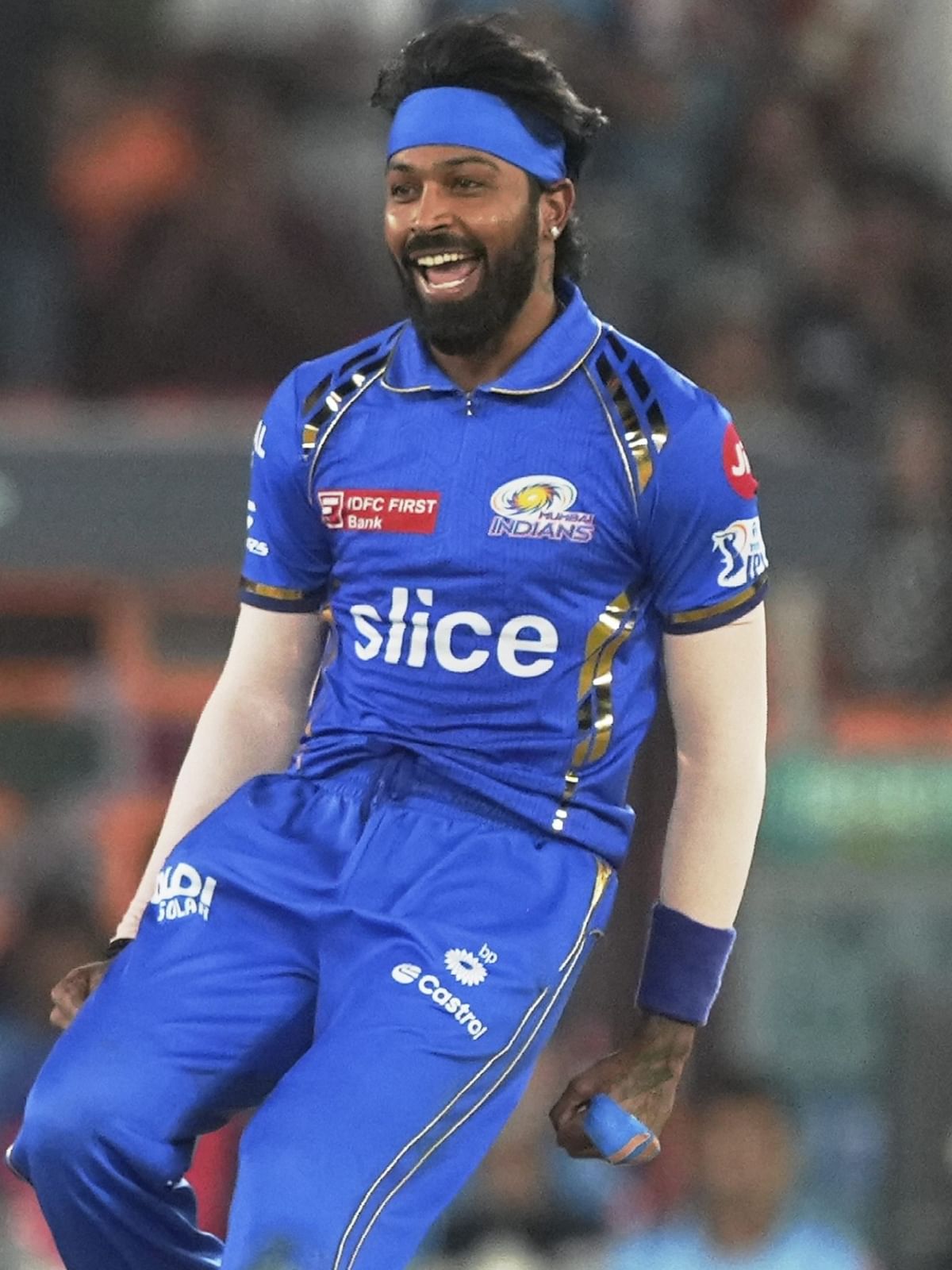 While the MI bowlers were smashed all over the ground, MI skipper Hardik Pandya was one of the economical bowlers for the team. He conceded runs at 11.5 runs per over and picked one wicket.