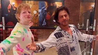 In a 'Perfect' surprise for fans, Ed Sheeran recreates Shah Rukh Khan's iconic pose