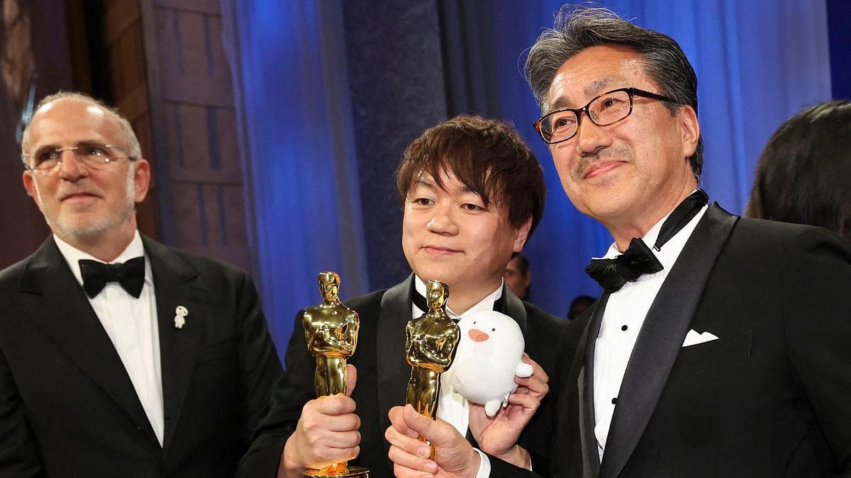 Kiyofumi Nakajima and Kenichi Yoda recieved the Oscar for 'Best Animated Feature Film' for The Boy and the Heron on behalf of Director Hayao Miyazaki and producer Toshio Suzuki.