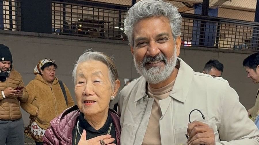 SS Rajamouli attends 'RRR' special screening in Japan, receives gift from 83-year-old fan
