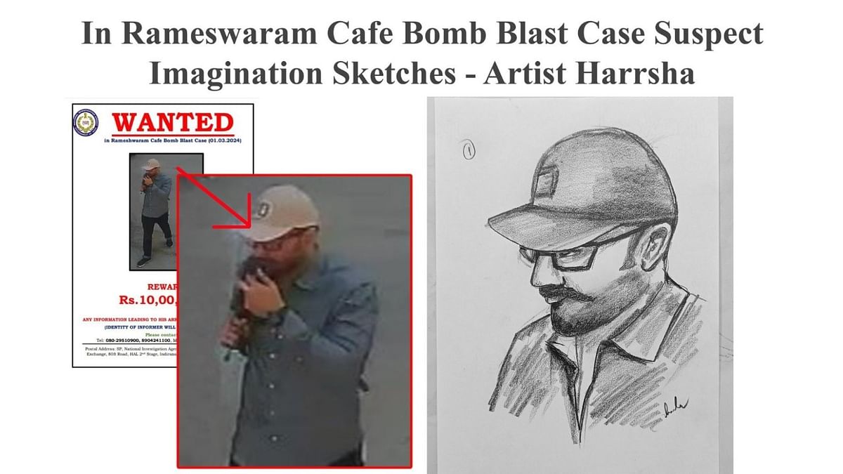 Hyderabad artist releases 'sketches' of Bengaluru cafe bomber