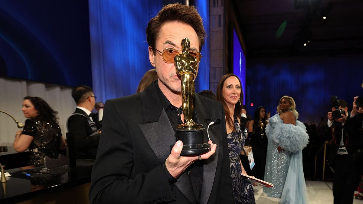 Actor Robert Downey Jr was felicitated with 'Best Supporting Actor (Male)' for his work in Oppenheimer.