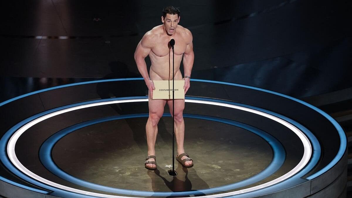 We can see you! John Cena goes nude to present best costume award 