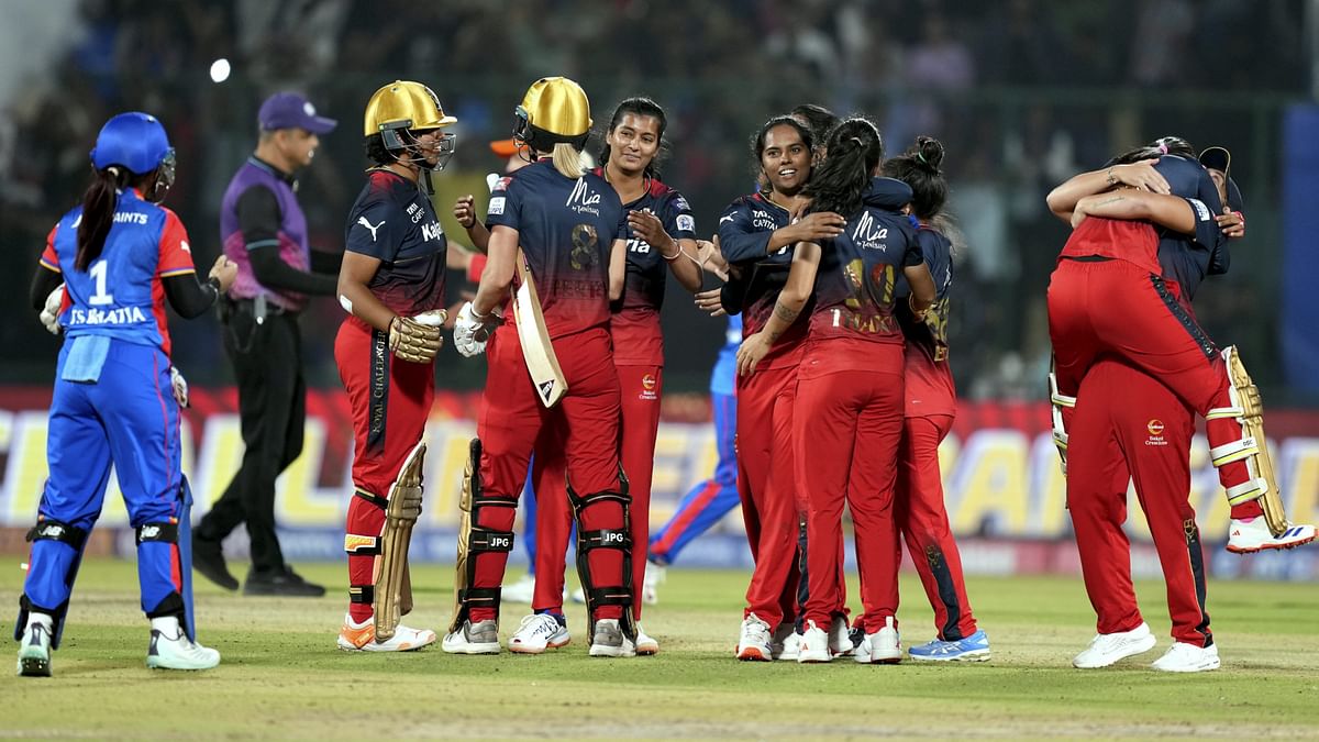 Chasing a modest total, Bangalore started slowly and weathered the loss of openers Sophie Devine (32) and captain Smriti Mandhana (31) before Ellyse Perry (35 not out) and Richa Ghosh (17 not out) led them to victory in the final over.