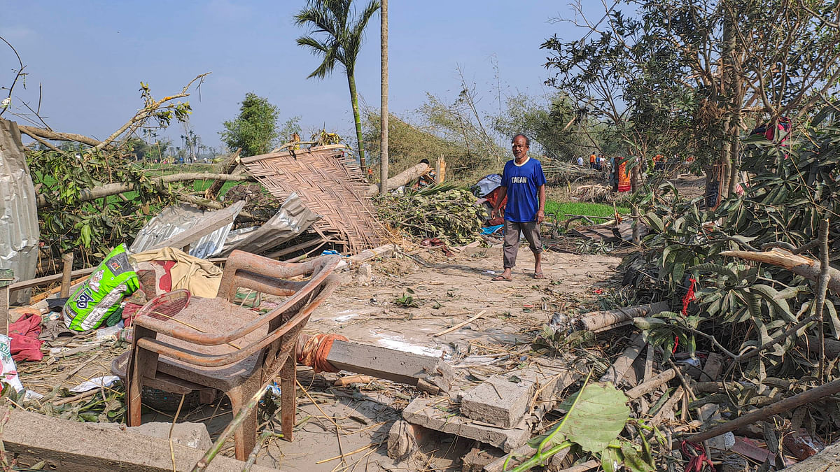 Several houses damaged as rain, storm lash Mizoram