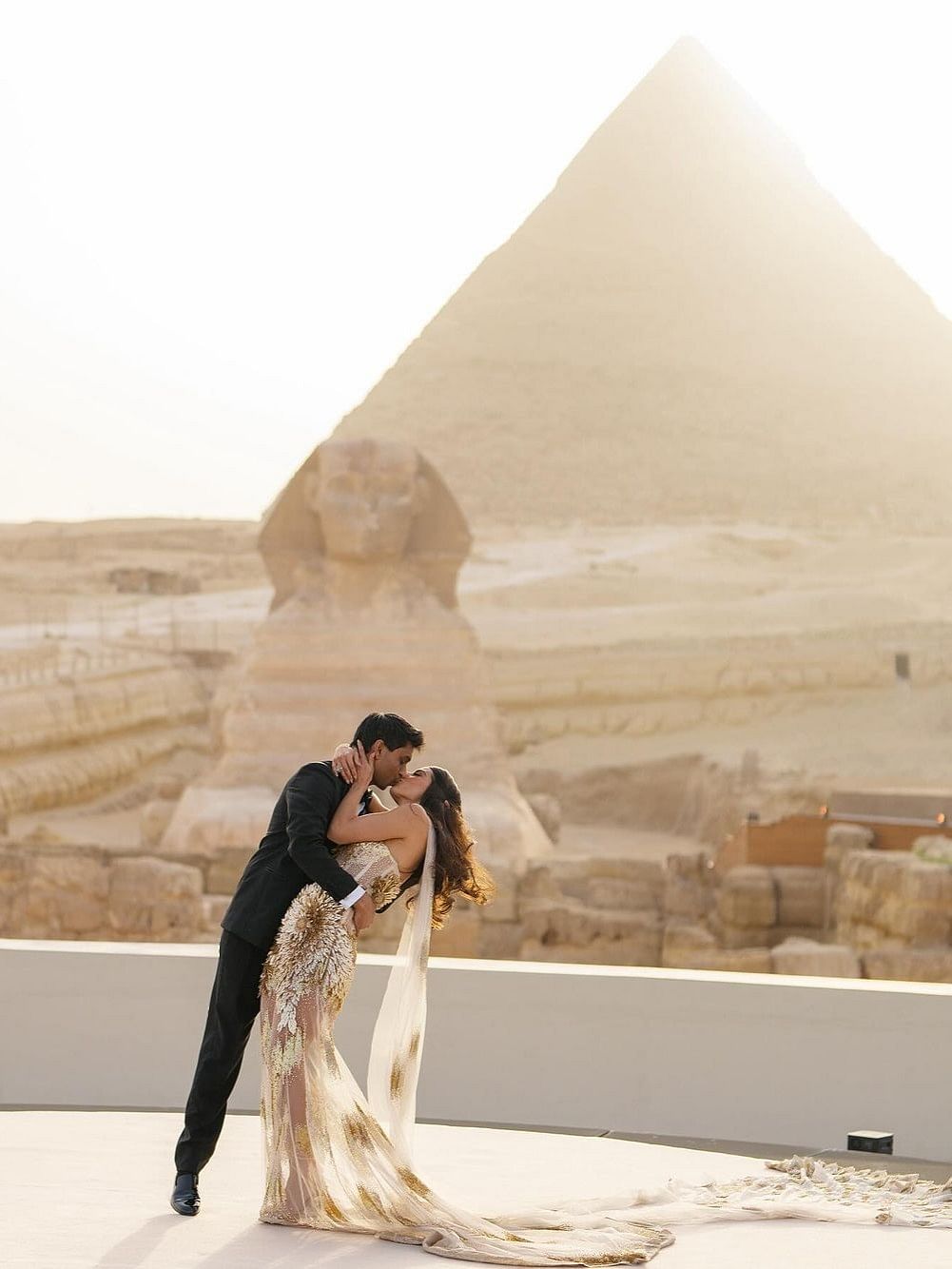 The powerful couple got married in front of the Great Pyramids in Egypt on April 26.