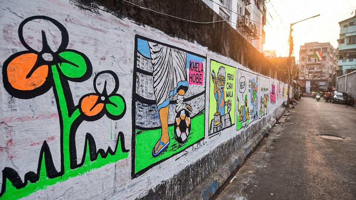 Lok Sabha elections 2024: Battle for Bengal's walls as power of poll graffiti still unmatched