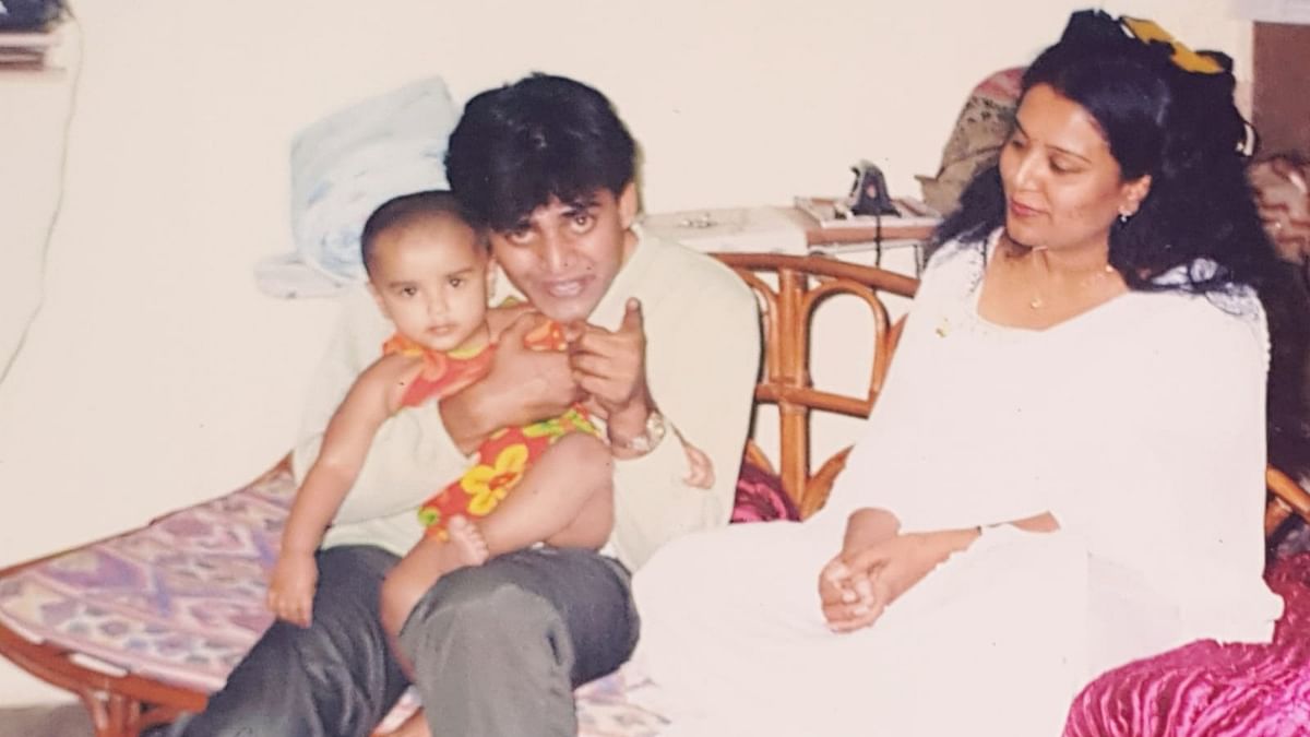 Actor and politician Ravi Kishan is seen with Aparna Soni and Shinova Soni in this family album.
